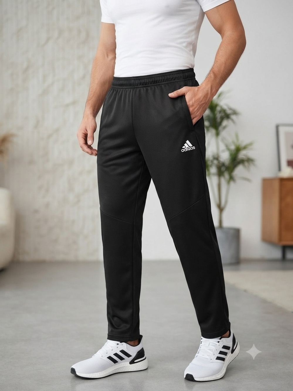 adidas Black Men's Lightweight Training Joggers